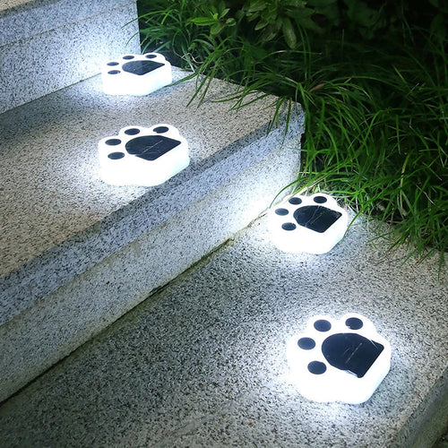 Solar LED Paw Lights for Garden and Path - Cute Solar Decorative Lights for Path Lighting, Ideal for Pet Lovers and Outdoor Decor | Bowlift