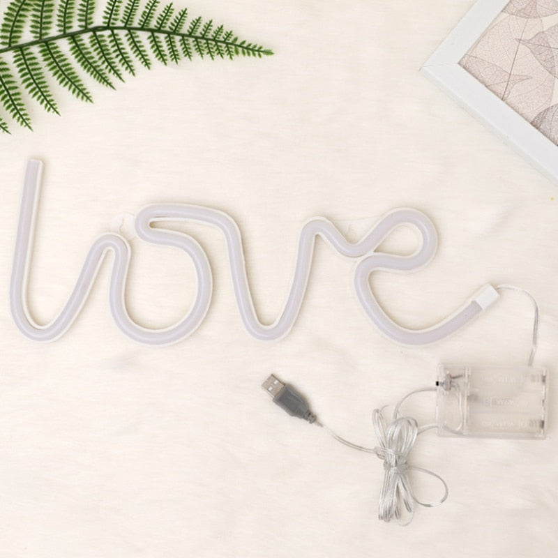 BowLift | Love Neon Letters | Create a romantic scene