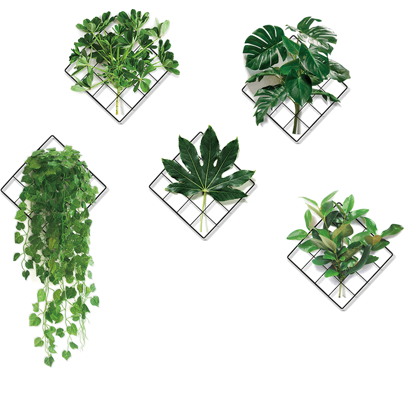 3D Nature Wind Green Plant Wall Sticker | Bowlift
