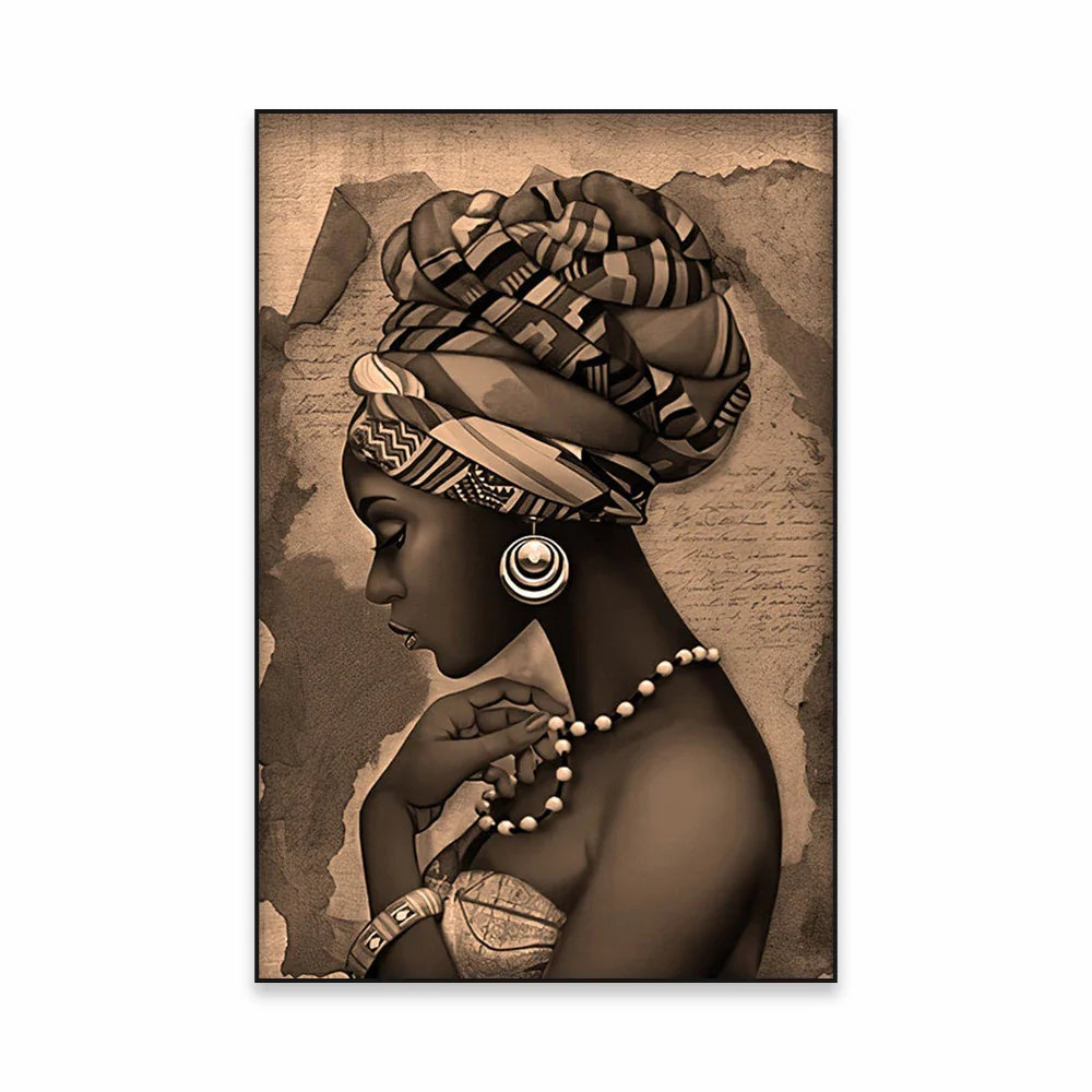 Golden Girl Fashion Wall Art Fine Art Canvas Prints Modern Abstract Portrait Pictures For Living Room Bedroom Boutique Salon Art Decor | Bowlift