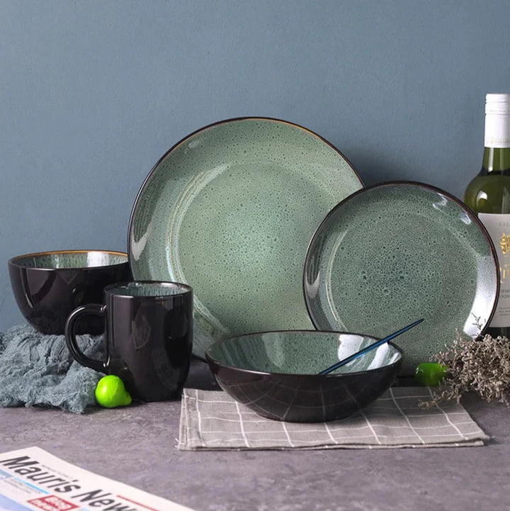 Coimbra Glaze 5-Piece Dinnerware Set Bowlift
