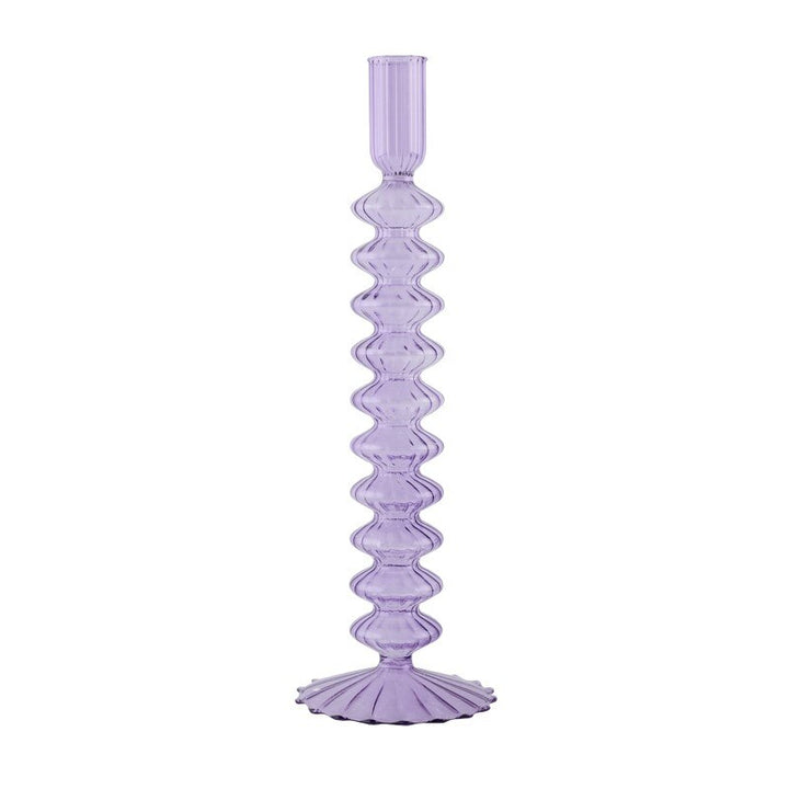 Ribbed Glass Candleholders - Pastel | Bowlift