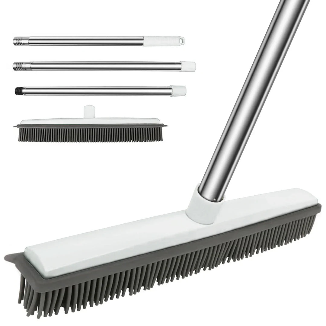 BowLift | Rubber Brooms Hairless SweepPro | Adjustable Silicone Broom for Pet Hair, Carpet & Windows | For Indoor & Outdoor