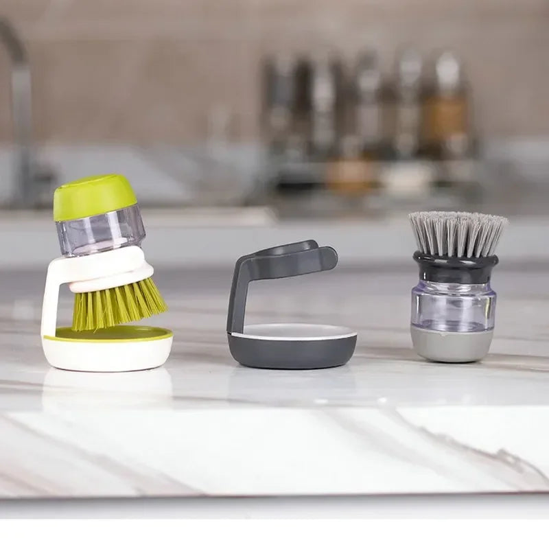 Dish brush with soap dispenser & holder | Eco-friendly plastic | Bowlift