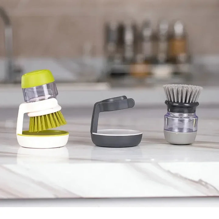 Dish brush with soap dispenser & holder | Eco-friendly plastic | Bowlift