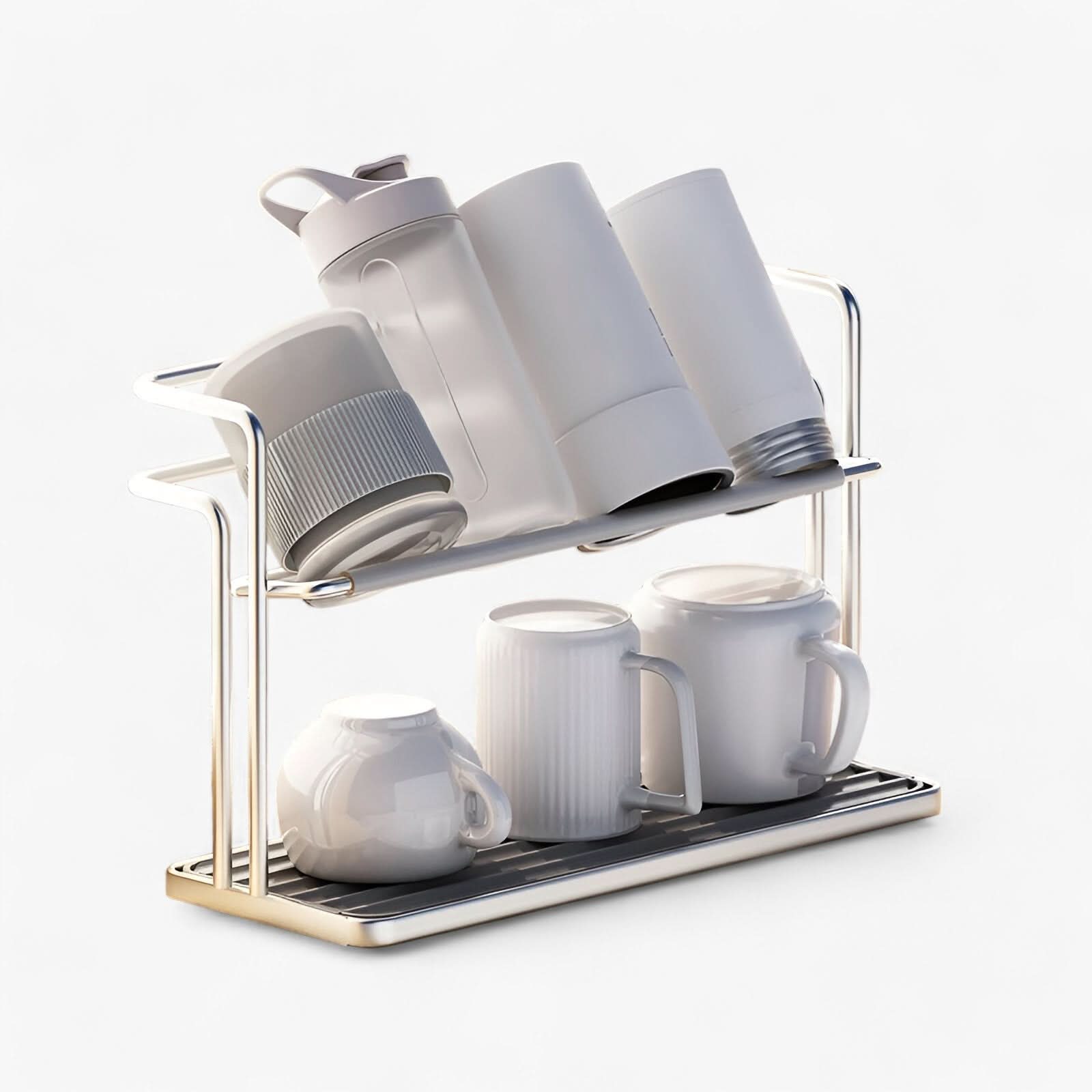 BowLift | Double Layer Stainless Steel Cup Rack for Kitchen