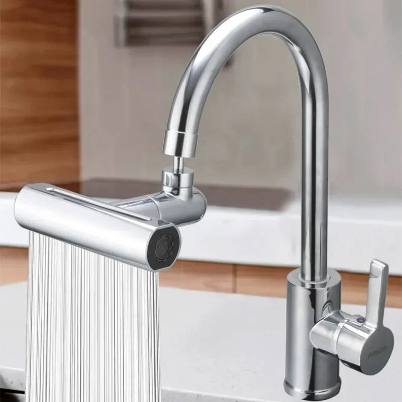 BowLift | RainFlow kitchen faucet - Chrome sink faucet with 4 water settings
