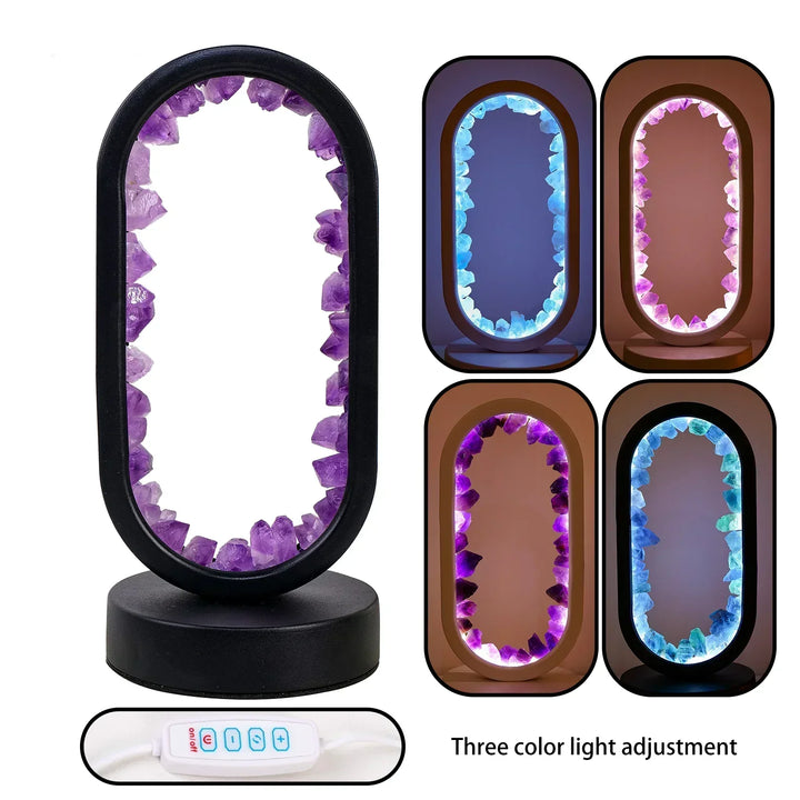 BowLift | AuraStone | Natural Calming Amethyst Serenity Lamp