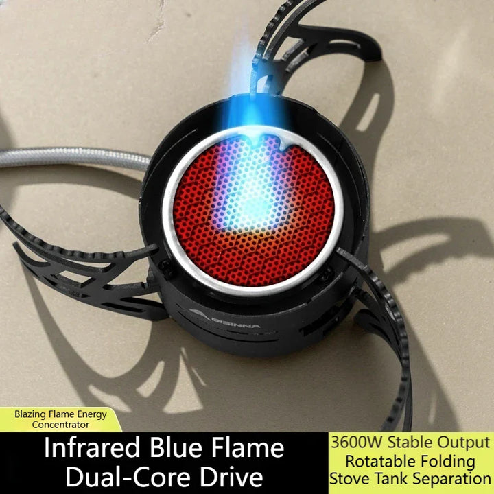 Dual-Core Blue Flame Outdoor Cooking Stove | Bowlift