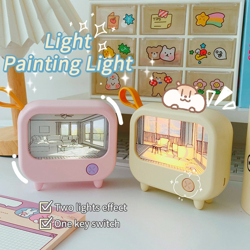 Mini Art TV Painting Decor Night Lamp | Bowlift