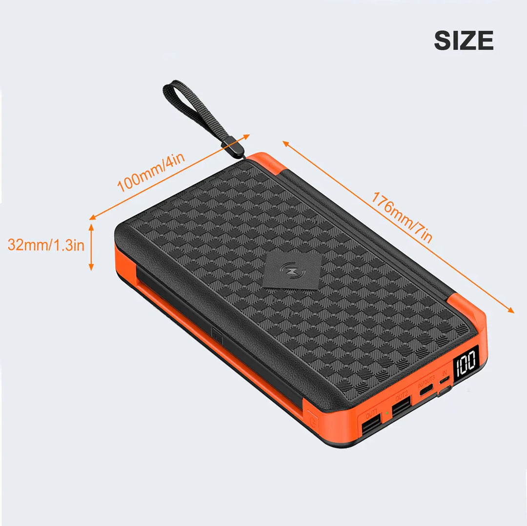 Solar Fast Charging Ultra-Large Capacity Portable Powerbank | Bowlift