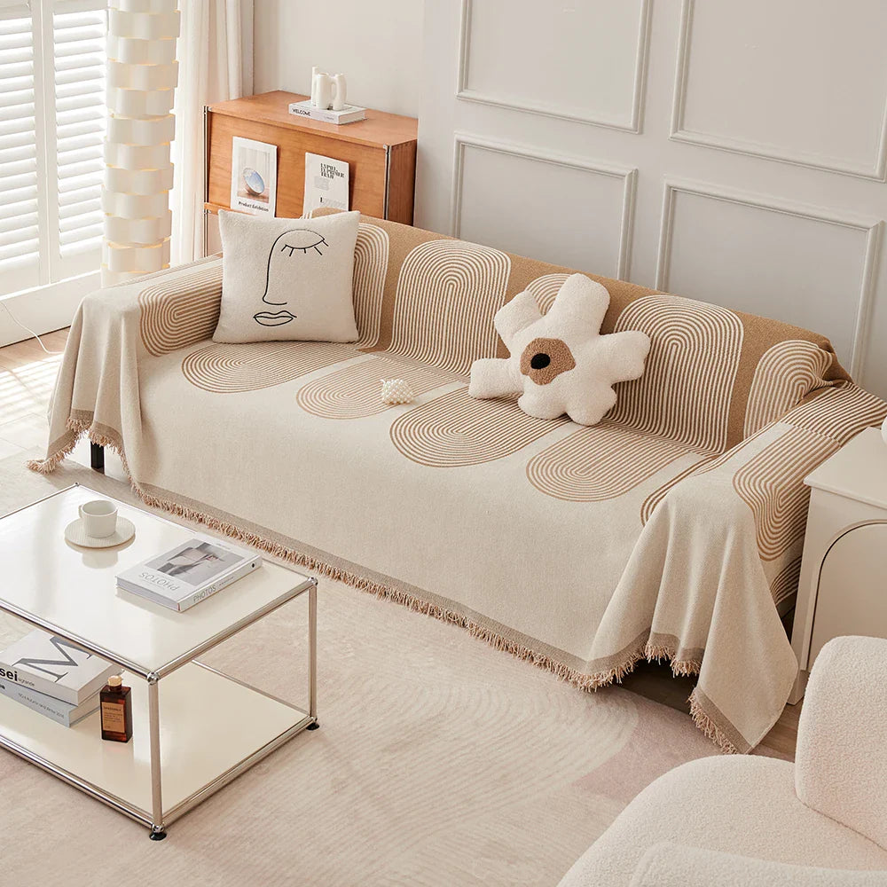 BowLift | ScandiLoom Tassel Blanket | Four Seasons | Sofa & Scratch Protection | Blanket & Rug in One Description: