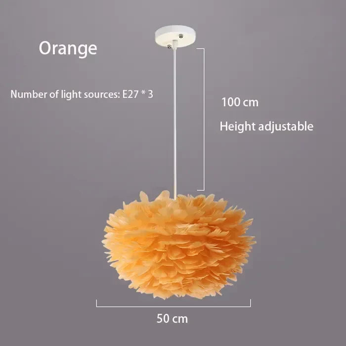 BowLift | Scandinavian Feathers Pendant Lamp with Modern LED