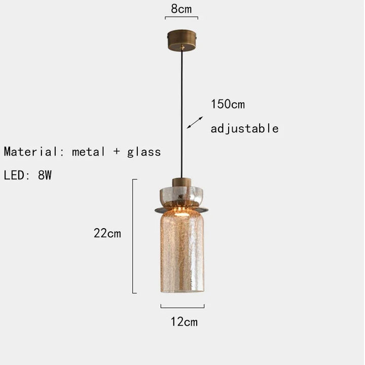 BowLift | Modern Creative Glass Pendant Lamp with Cracked Effect