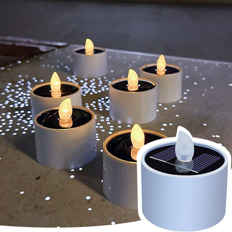 Solar-powered LED candles - Flickering outdoor lighting for garden and patio | Bowlift