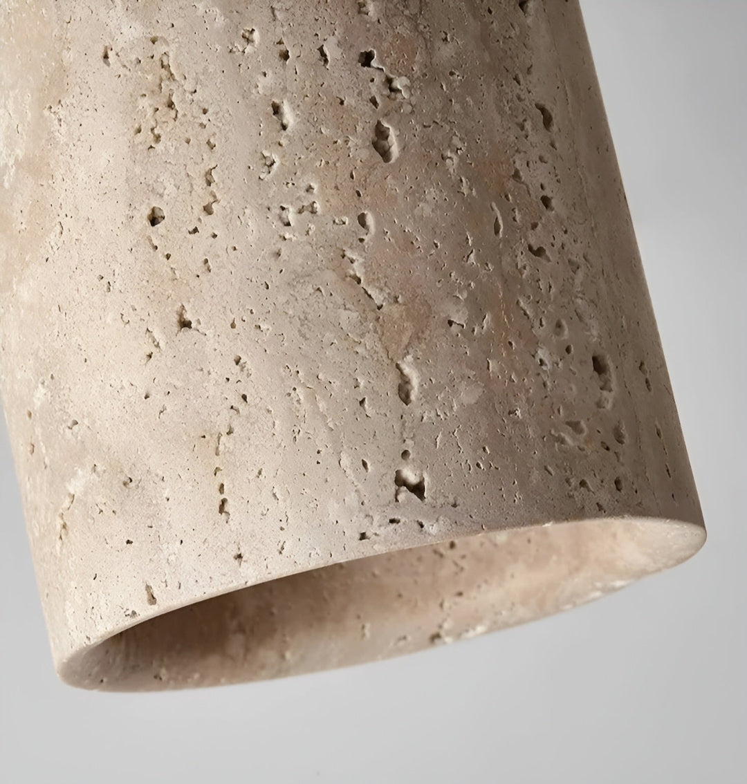 BowLift | ZenElegance Wabi Sabi Luxury Ceiling Lighting - Natural Travertine LED