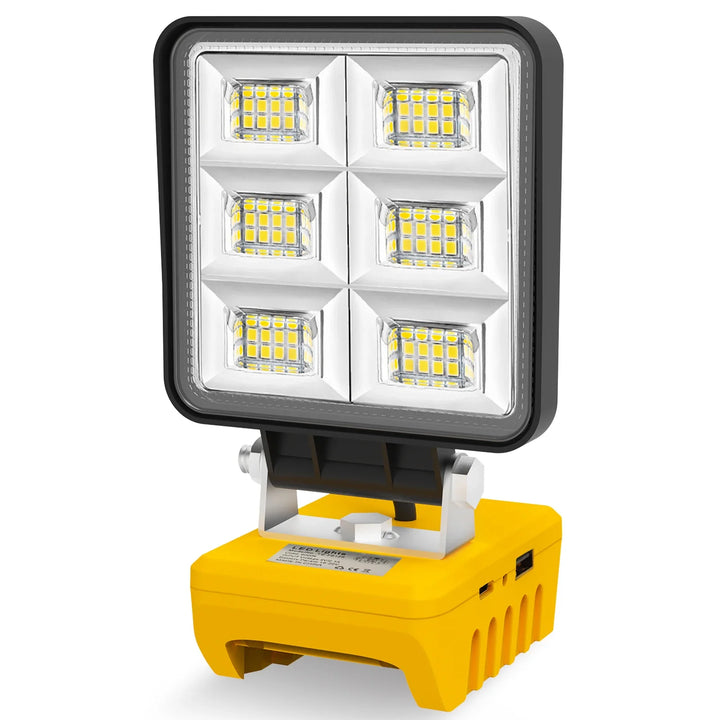 BowLift | PowerLuma 48 LED Work Light | 48W Battery Construction Spotlight | 5200 Lumen | USB-C Charging Port | For DeWalt Batteries (without battery)