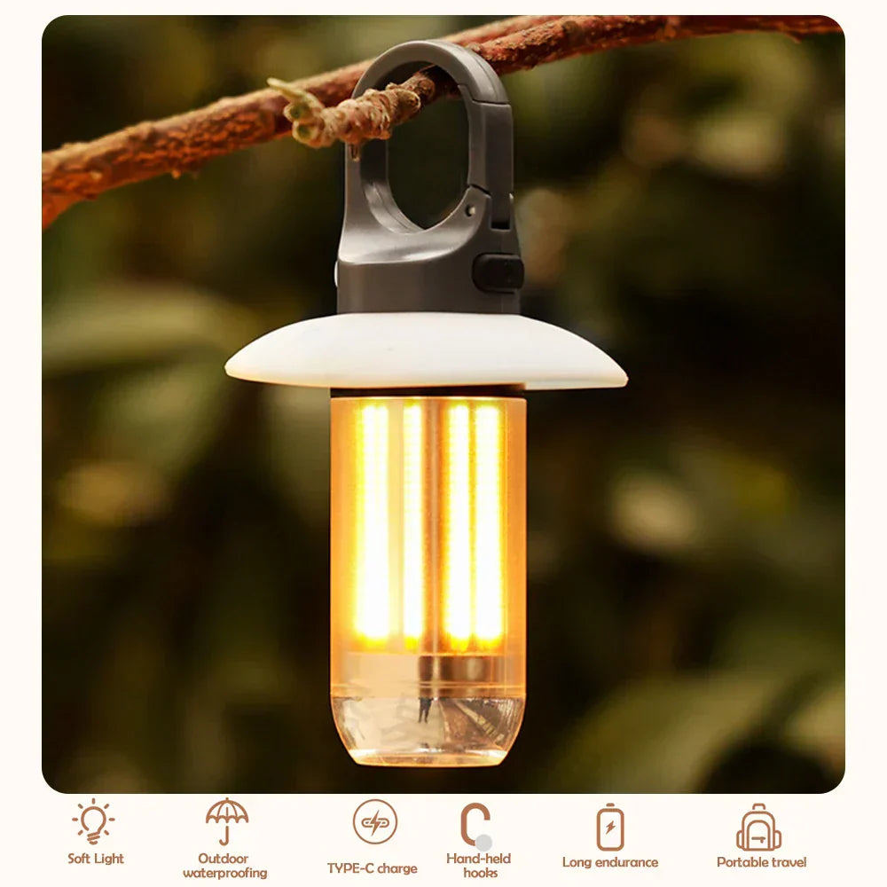 BowLift | Lumenity Camping Lamp | 360° Light & Power Bank | Solar & USB-C | Compact & Rechargeable