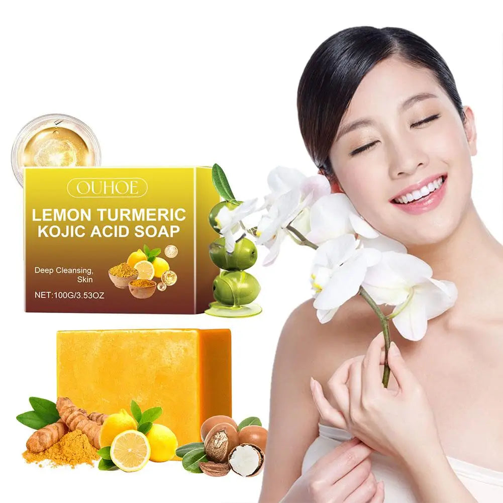 BowLift | Lemon-Turmeric-Kojic Acid Soap Natural Brightening Face Skin Care