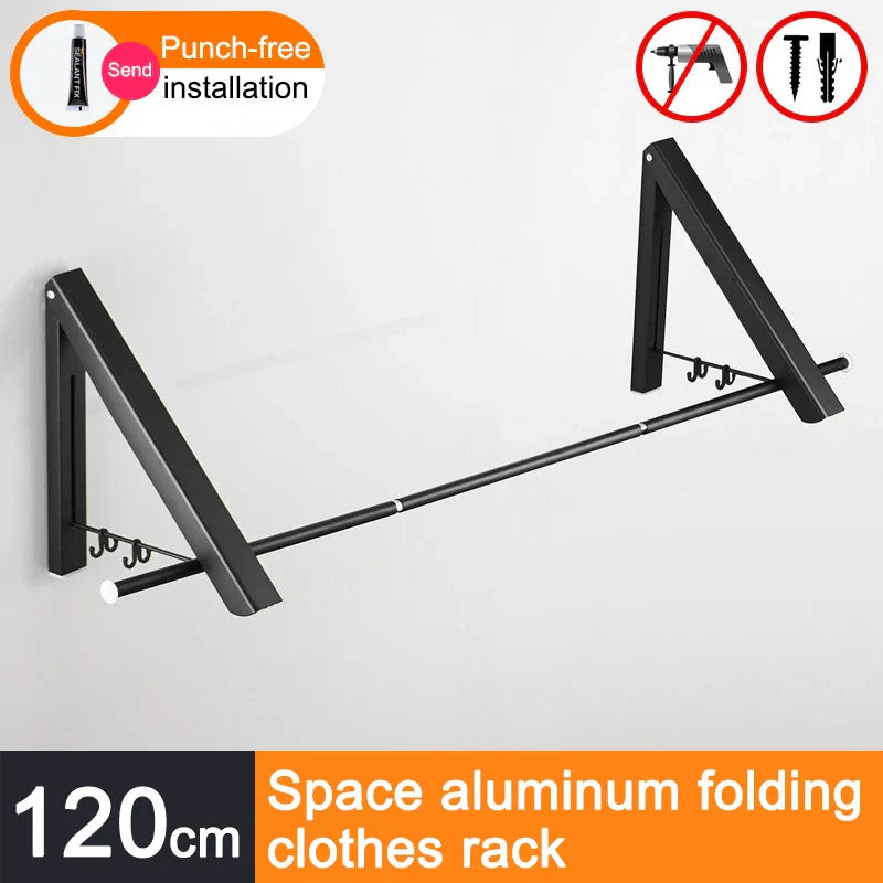 Space Saver FoldaBowlifte Wall Clothes Aluminum Rack | Bowlift