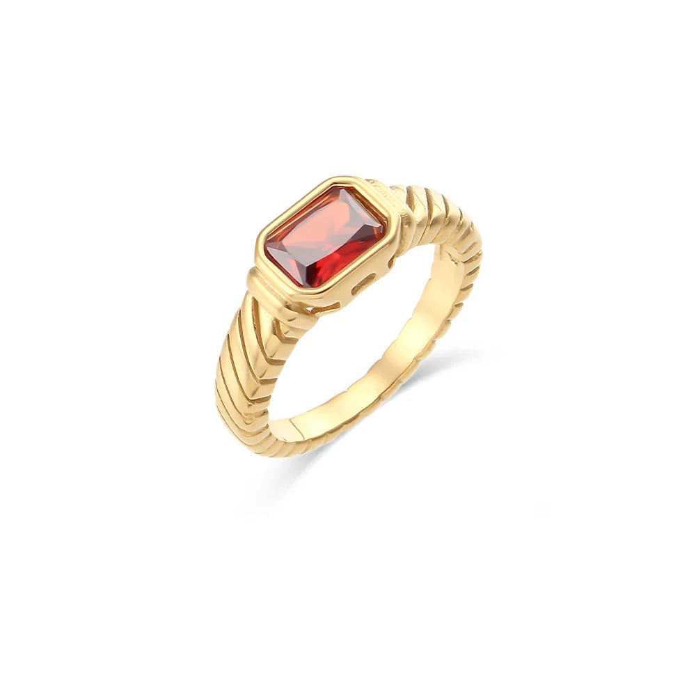 BowLift | Cross Striped Baguette Diamond Ring