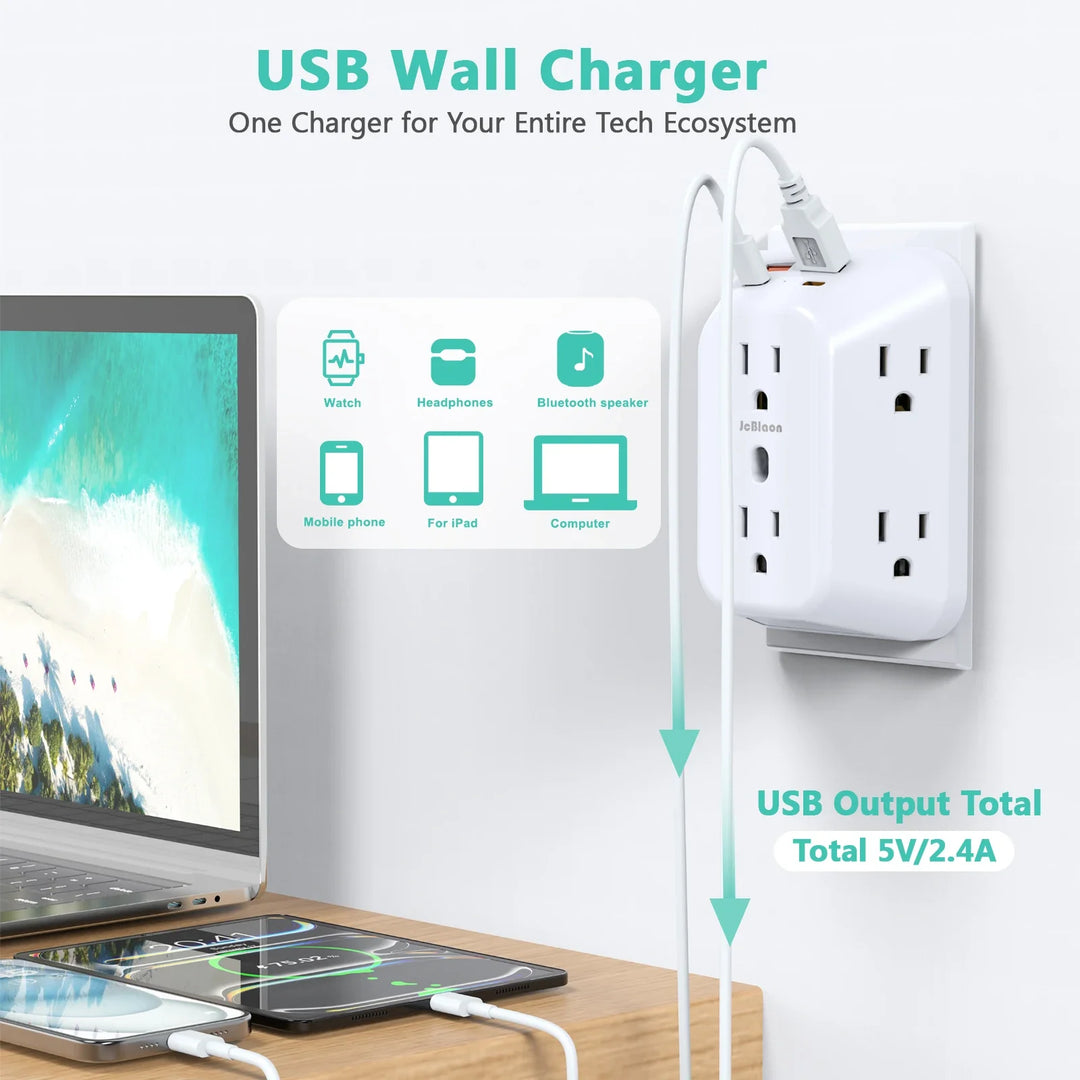 BowLift | 10-in-1 Wall Plug Power Hub