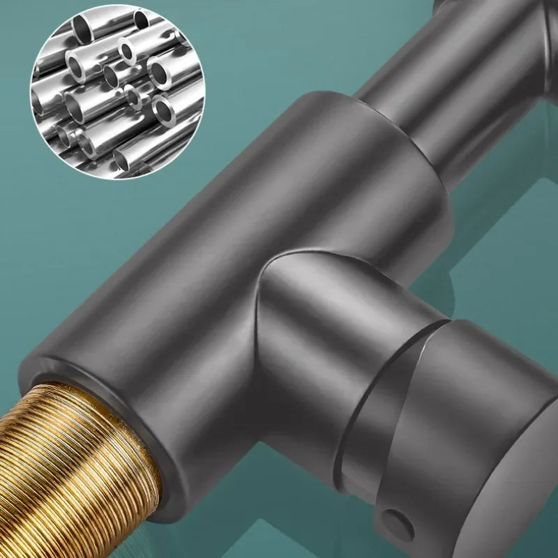 BowLift | Spray water protected mechanical universal swivel arm faucet