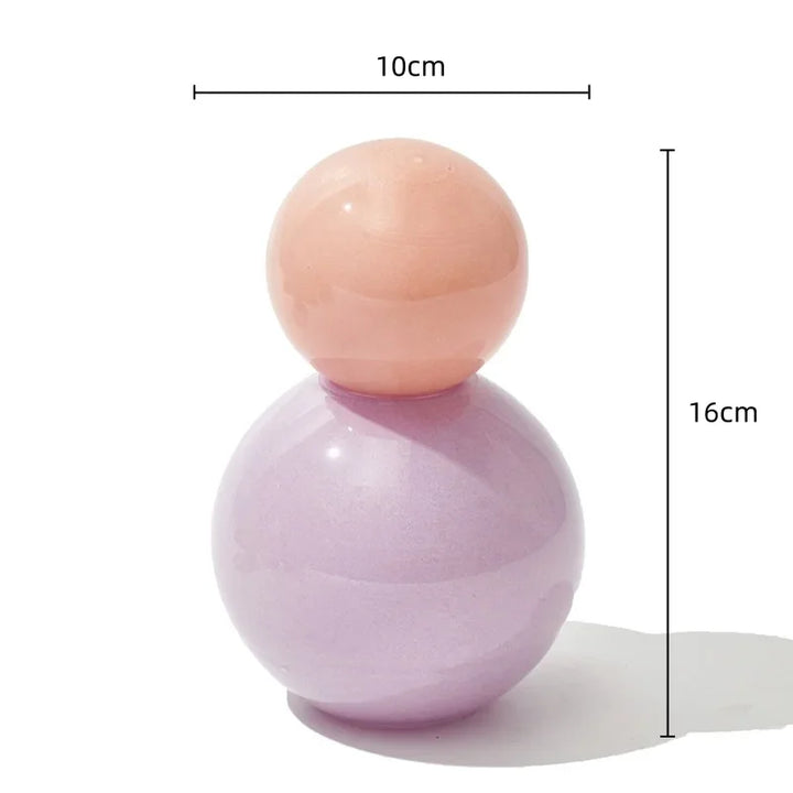 Geometric Sphere Glass Vase with Lid | Bowlift