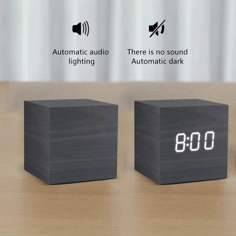 BowLift | Minimalist Wooden Digital Desktop Alarm Clock