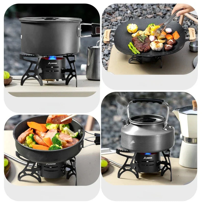 Dual-Core Blue Flame Outdoor Cooking Stove | Bowlift