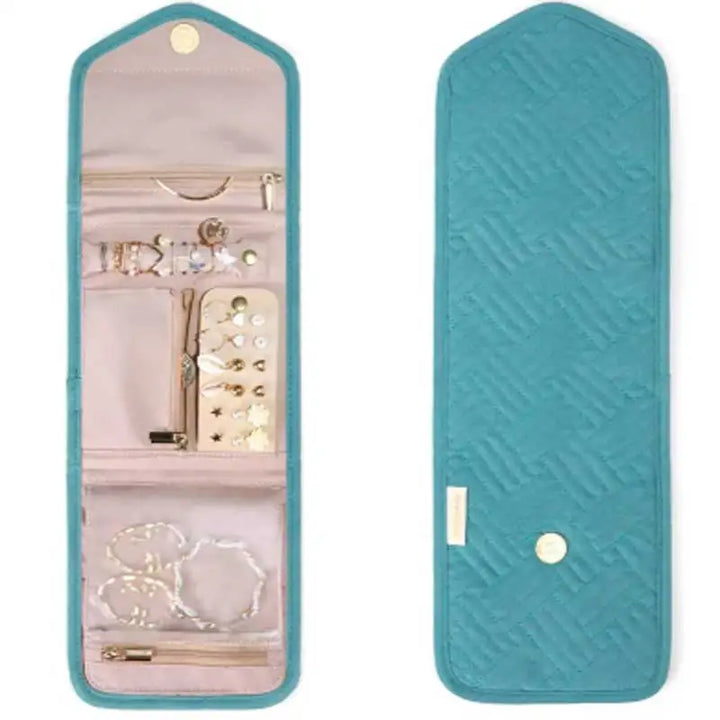 BowLift | Jewelry bag Velmora Roll | Foldable & Space-saving | For Travel & Home | Velvet look in 3 colors