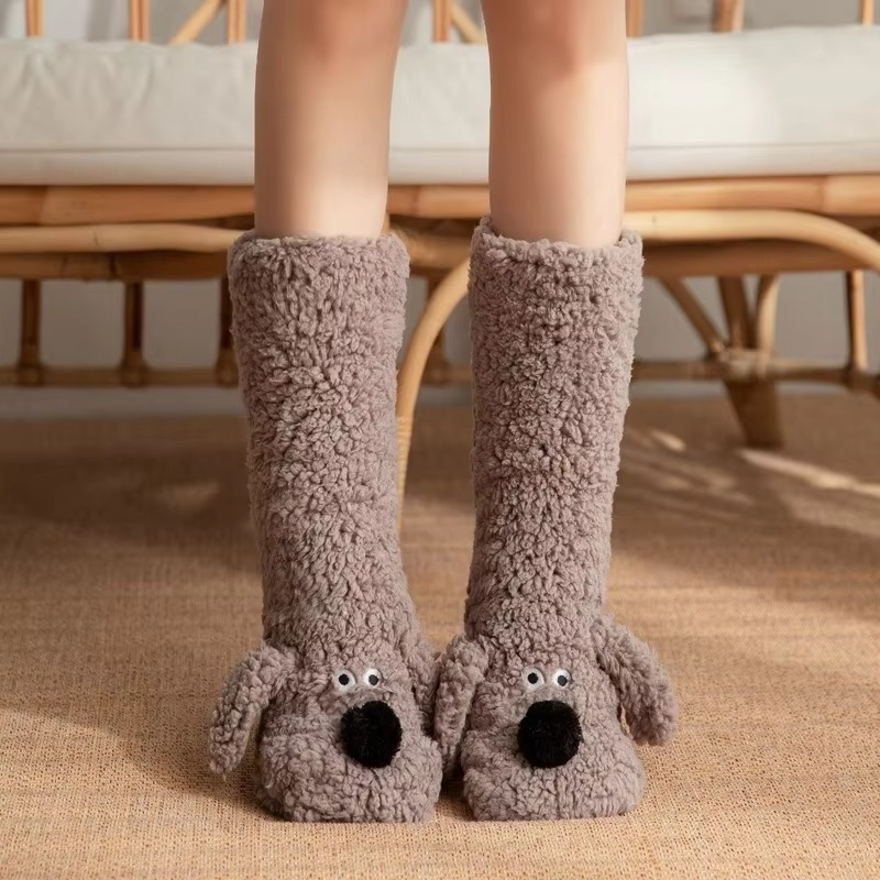 BowLift | Luxurious Velvet Coral Fleece Winter Socks for Women