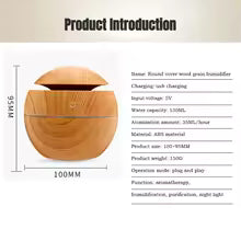 BowLift | AeroMist Air Humidifier 130 ml | Whisper Quiet <35 dB | USB Operation & LED Light | With Aroma Oil Function