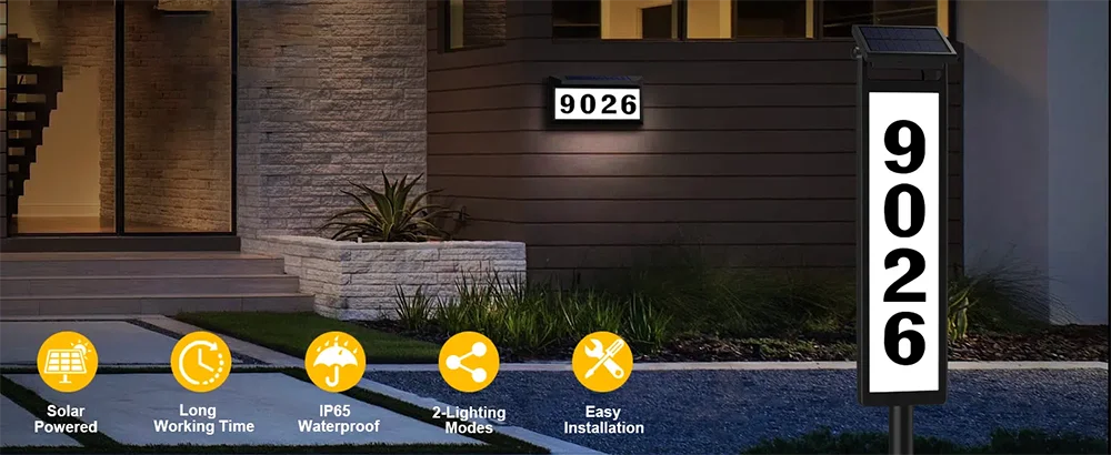 BowLift | Solar Address Sign Light