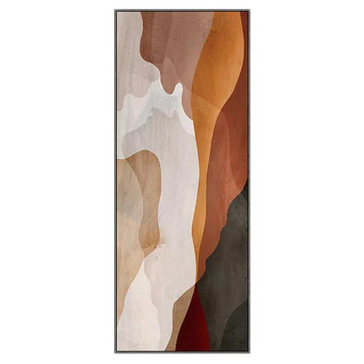 Modern Abstract Shades Of Brown Beige Vertical Format Wall Art Fine Art Canvas Prints Pictures For Foyer Living Room Hallway Nordic Home Decor | Bowlift