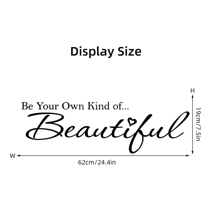 Beautiful Inspirational Quote Wall Sticker Removable Peel and Stick Word Art Wall Decal For Living Room Bedroom Creative DIY Home Decor | Bowlift
