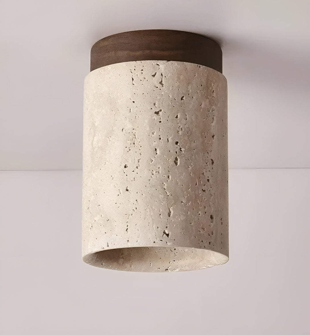 BowLift | ZenElegance Wabi Sabi Luxury Ceiling Lighting - Natural Travertine LED