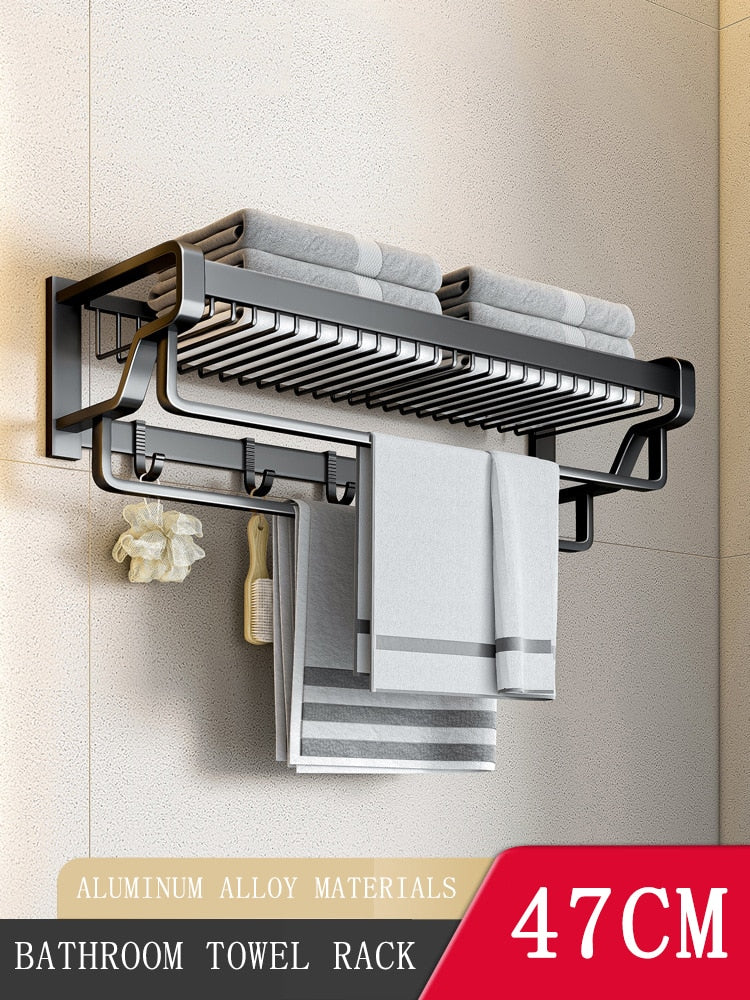 BowLift | Luxe Wall-Mounted Towel Station Bathroom Organizer