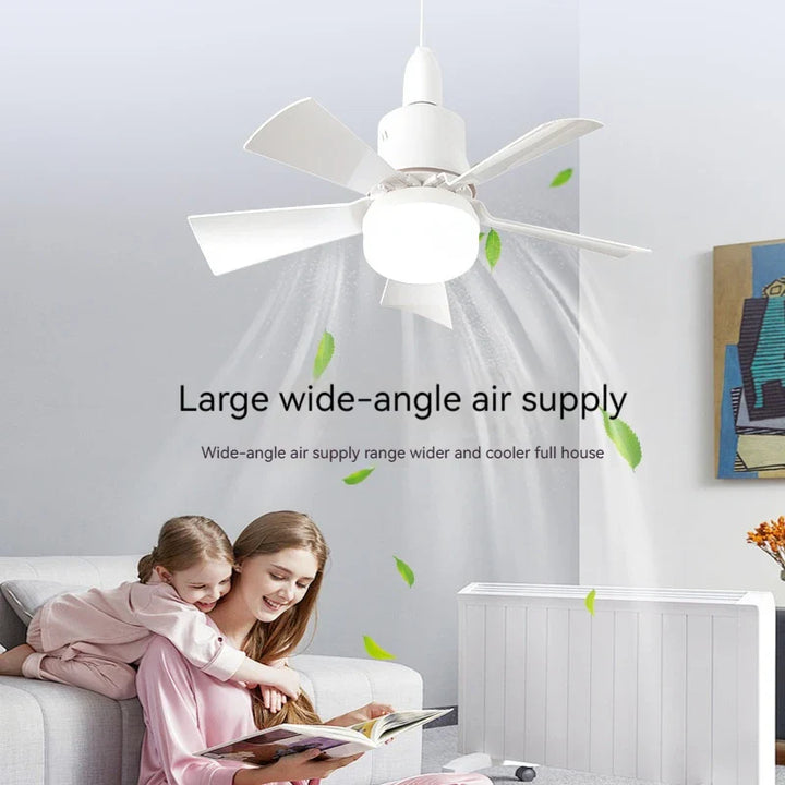 30W E27 Ceiling Fan Light with Remote - LED Dimming Function, Intelligent Silent Fan for Bedroom & Living Room | Bowlift