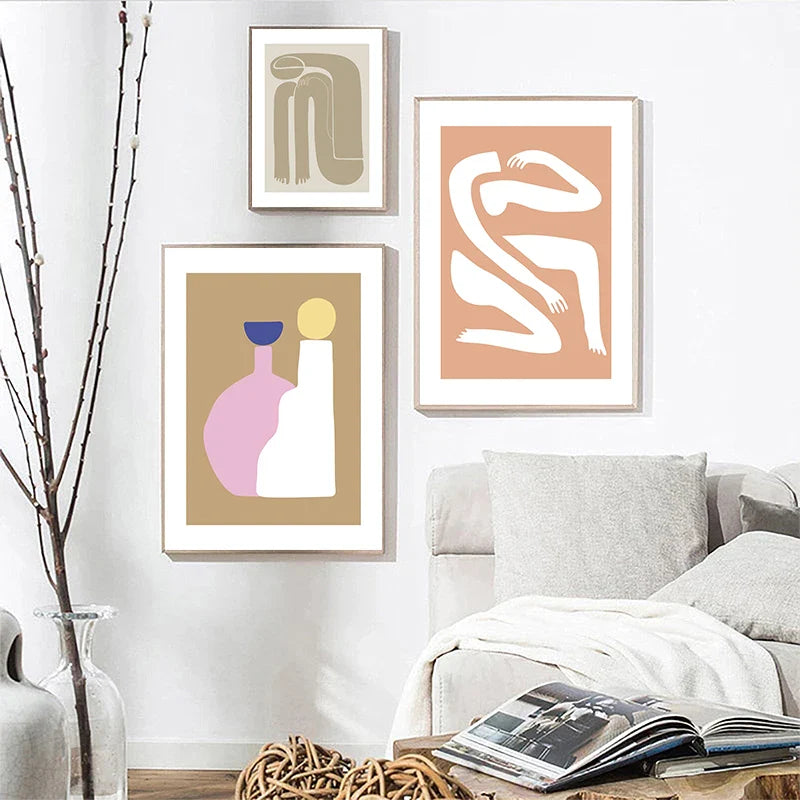 Abstract Minimalist Still Life Figure Art Fine Art Canvas Prints Posters Pictures For Living Room Bedroom Modern Home Art Decor | Bowlift