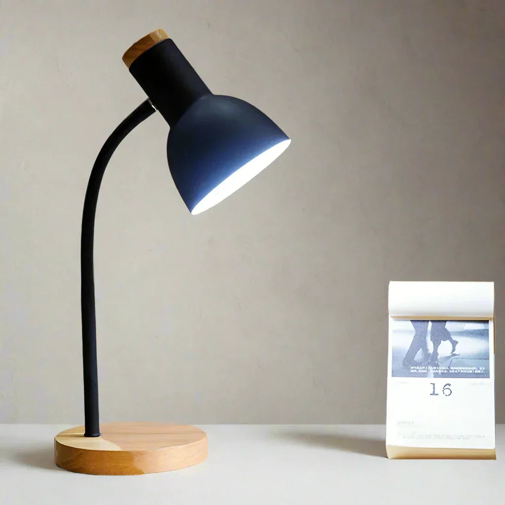 BowLift | Autumn and Winter Lighting | Nordic Creative Wood Art Iron LED Desk Lamp - Moxie
