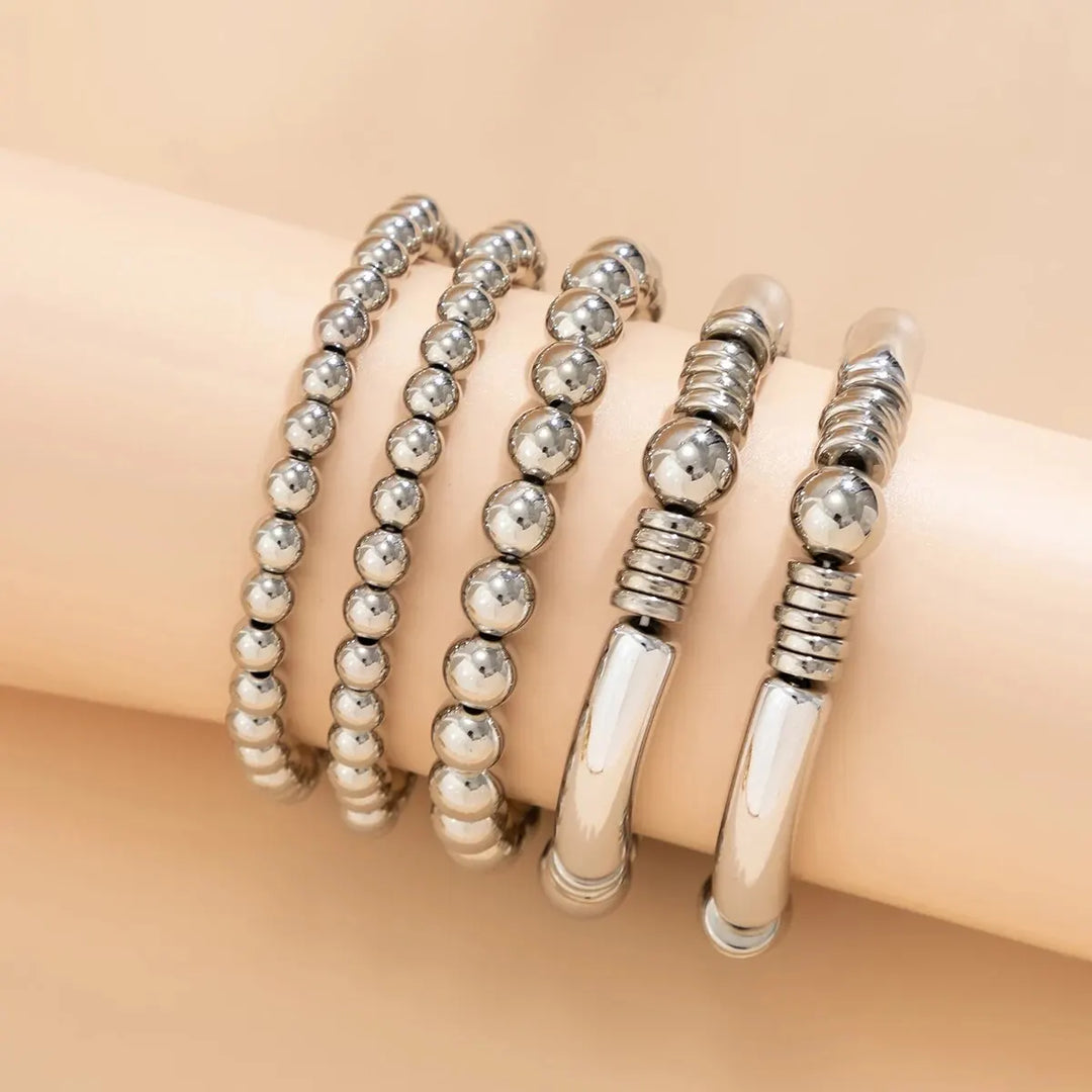 BowLift | 5pc Beaded Bracelet Stack Set