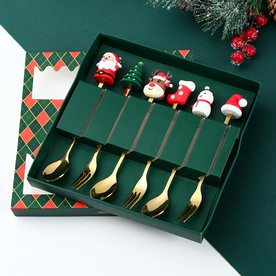 BowLift | FeestelijkeKlassiekers | Exquisite Christmas Cutlery Set