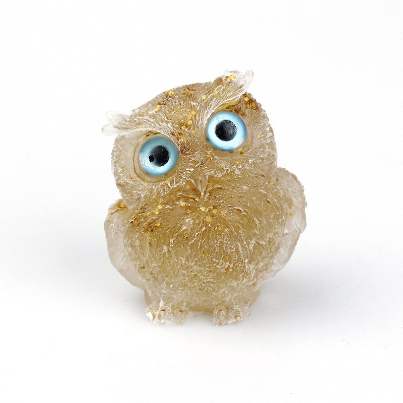 BowLift | Natural Crystal Owl Figurine: Handmade Collector's Item
