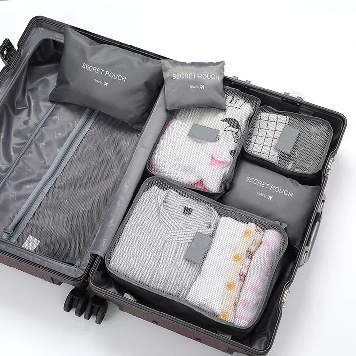 BowLift | ReiseLina Luggage Organizer Set | 6-piece | Waterproof & Space-saving | Made of Oxford Fabric