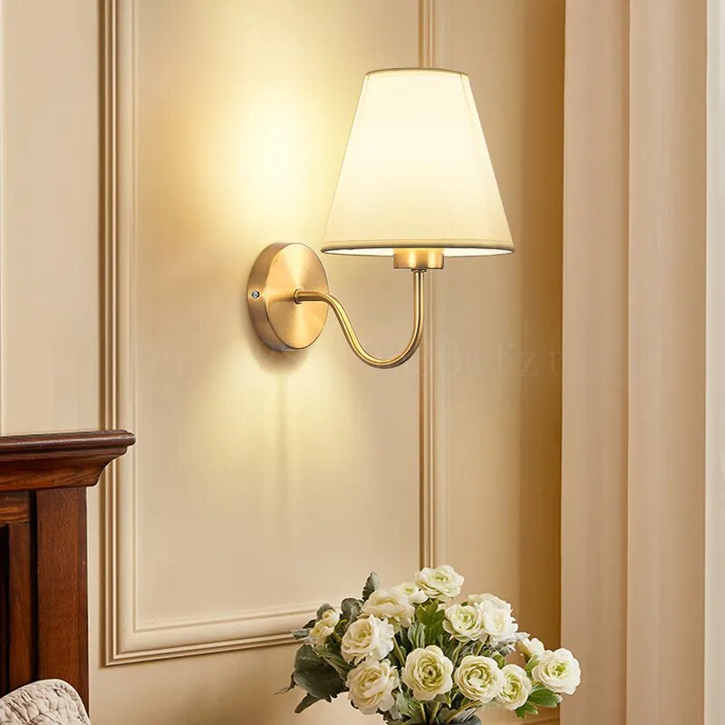 BowLift | RusticGlow - Wandlamp van Stof in Amerikaanse Stijl