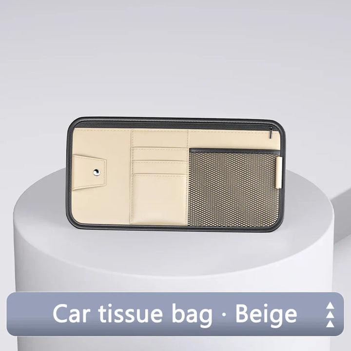 BowLift | Carvisto OrganizePro Sunshade Organizer | Multifunctional | PU Leather | Quickly Assembled