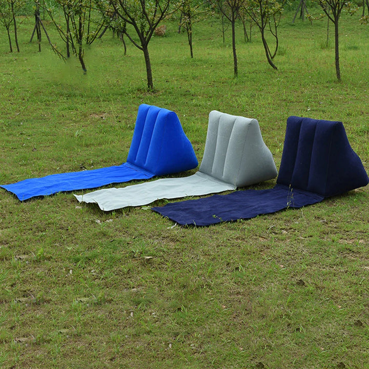 BowLift | Inflatable Beach Mat with Backrest | Foldable & Comfortable | AirLounge Travel & Camping Lounge Pillow