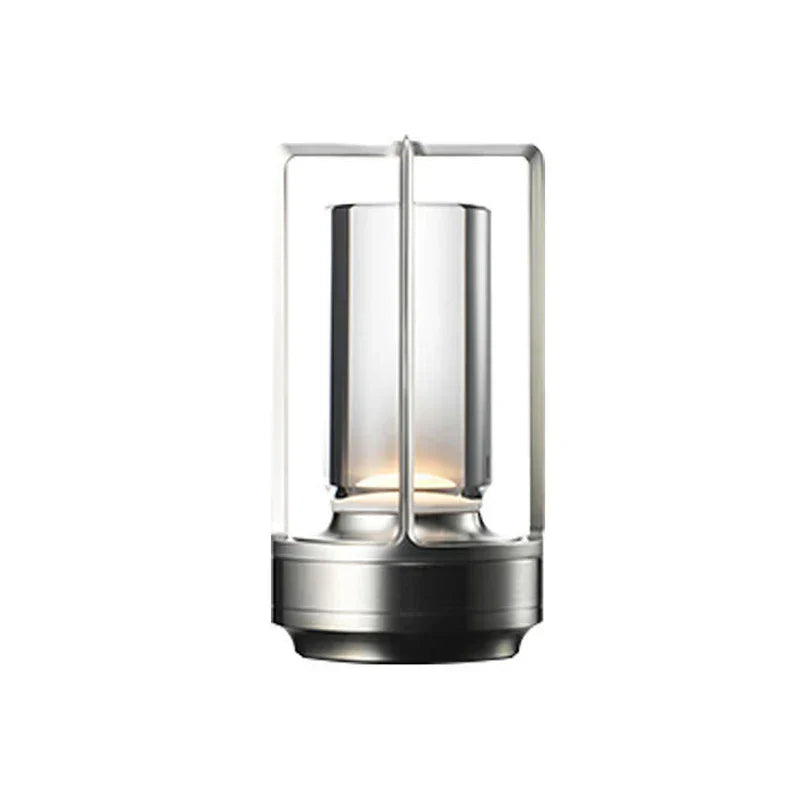 Rechargeable wireless table lamp with crystal glass - Portable LED light for indoor and outdoor areas | Bowlift
