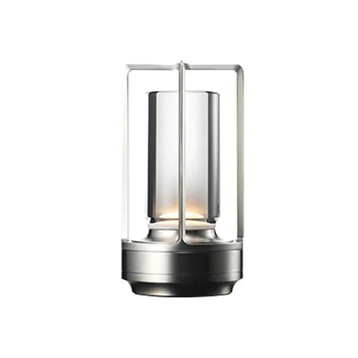 Rechargeable wireless table lamp with crystal glass - Portable LED light for indoor and outdoor areas | Bowlift